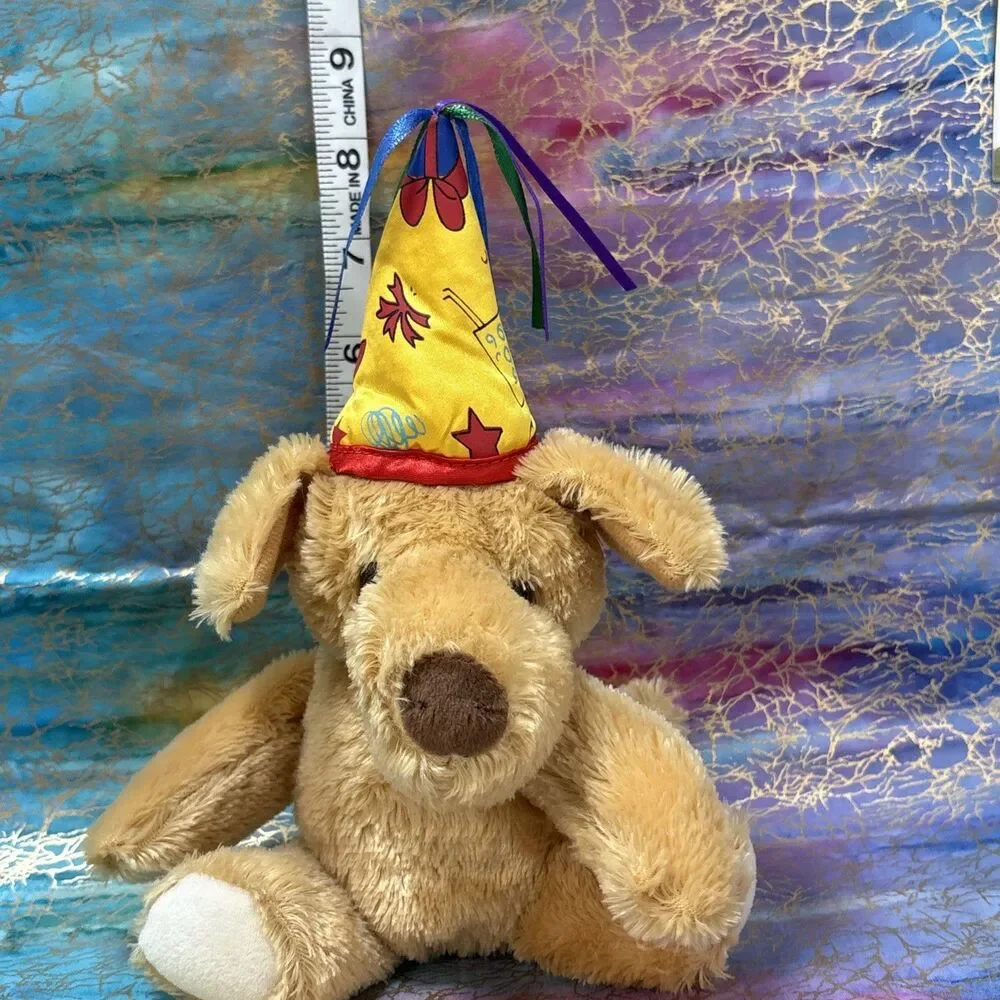 Dan Dee Collectors Choice Happy Birthday Hat Dog Plush With Hat 8”